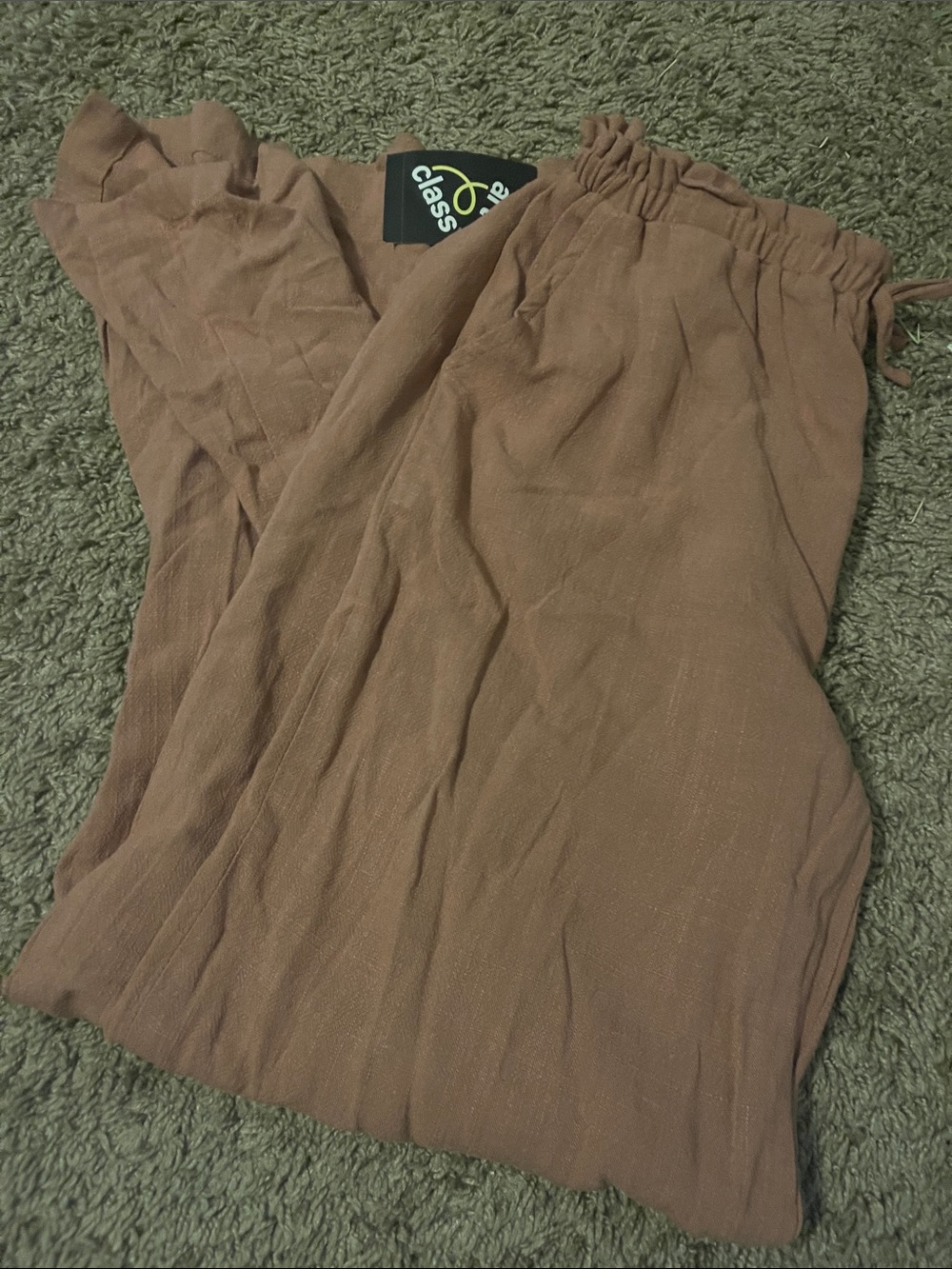 art class Mauve Brown Maxi Skirt with Elastic Waist